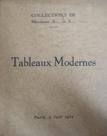 p Collections de p p Messieurs S et S p p Silberberg et Simon p p Tableaux modernes p p 1932 p p Hessel Jos expert p