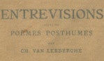 Van Lerberghe   Charles   Entrevisions   G. Crès
