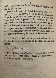 p Opinion de P F Real p p i sur la question de savoir quel parti il faut prendre dans les circonstances actuelles i p p Prononcee dans la Societe des Amis de la Constitution p p seante aux Jacobins p p Le 3 juillet 1791 p p p
