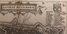 p b La ville de Cambray b p p i Vue perspective i p p Gravure p