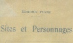 Pilon Edmond   Sites et personnages