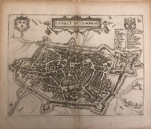 p b La ville de Cambray b p p i Vue perspective i p p Gravure p
