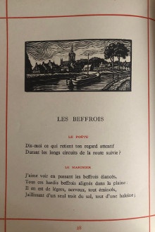 p La Belandre p p qui passe p p i Poeme i p p orne de bois graves p p de J Dezitter p p Valdelievre Pierre p
