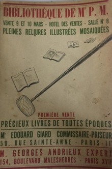  p Bibliotheque de Mr b P M b p p Pleines reliures illustrees mosaiquees p p Reliures de Van West p p Premiere vente A J p p 1934 p 