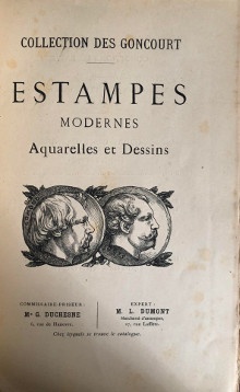 p Collection des Goncourt p p Estampes Aquarelles Dessins modernes p p Paris 1897 p p Bracquemond Felix pref p 