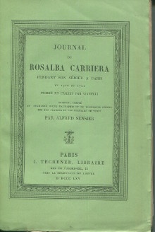  p Journal de Rosalba Carriera pendant son sejour a Paris entre 1720 et 1721 p p Sensier Alfred edit p 