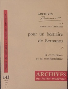 p Pour un bestiaire de Bernanos p p 1 2 p p i La corruption et sa transcendance i p p i La symbolique du cheval i p p Chenerie Marie Luce p