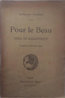 p Pour le Beau p p i Essai de Kallistique i p p Germain Alphonse p