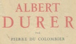 Dürer   Pierre du Colombier