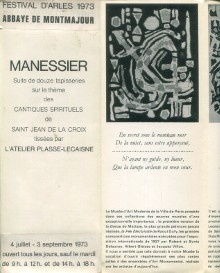 p Manessier Suite de douze tapisseries sur le theme des Cantiques spirituels de Saint Jean de la Croix tissees par l atelier Plasse Lecaisne p p Lassaigne Jacques p