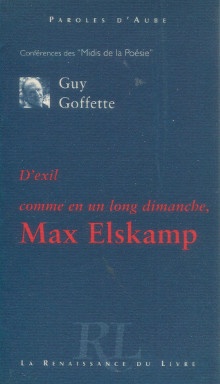 p D exil p p comme en un long dimanche p p Max Elskamp p p Goffette Guy p