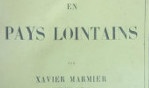 Marmier Xavier   Pays lointains