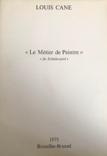 p Louis Cane p p Le Metier de Peintre p p i De Schildersstiel i p
