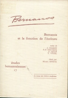 p Bernanos et la fonction de l ecriture etudes bernanosiennes 17 p p Esteve Maurice dir p