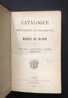 p Catalogue du Musee p p de Dijon p p 1869 p