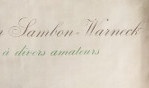 Sambon Warneck   Collection   vente 1956