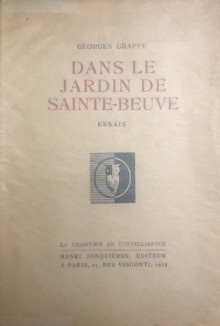  p Dans le jardin p p de Sainte Beuve p p i Essais i p p Grappe Georges p 