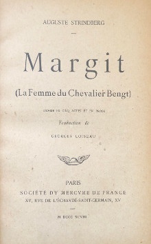  p Margit p p La femme du chevalier Bengt p p i drame en cinq actes et en prose i p p Strindberg August p 