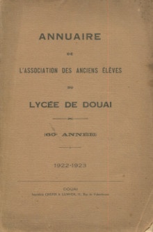 p Annuaire de l Association des anciens eleves du Lycee de Douai 1922 1923 et 1925 1926 p p Anonyme p 