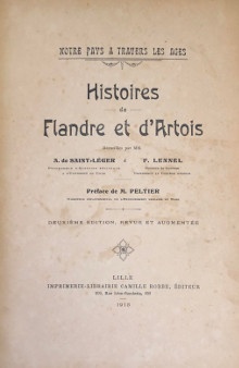  p Histoires p p de p p Flandre et d Artois p p par p p A de Saint Leger p p p p F Lennel p 