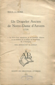 Un drapelet ancien de Notre Dame d Anvers 1728 Van Heurck Emile H