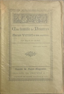  p Une famille de peintres p p Horace Vernet et ses ancetres p p Bona Felix de p 