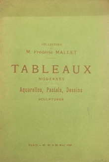  p Collection de p p M Frederic Mallet p p Tableaux modernes p p Aquarelles Pastels Dessins p p Sculptures p p 1920 p p Roger Miles L pref p 