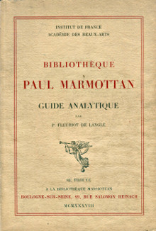 Bibliotheque Paul Marmottan Guide analytique Fleuriot de Langle Paul