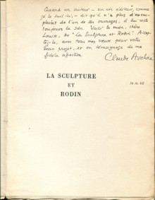 La sculpture et Rodin precede de quatre pages de journal par Claude Aveline Bourdelle Antoine