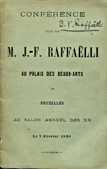 Conference faite par M J F Raffaelli au Palais des Beaux Arts de Bruxelles au Salon annuel des XX le 7 fevrier 1885 Raffaelli J F