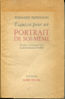Esquisse pour un portrait de soi meme Berenson Bernard