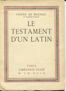 Le testament d un Latin Nolhac Pierre de