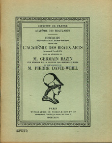 Reception de M Germain Bazin Academie des Beaux Arts 7 avril 1976 Louis Leygue et Germain Bazin