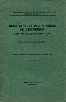 Deux effigies peu connues de l empereur dues au sculpteur Moutony Ledoux Lebard R G et C