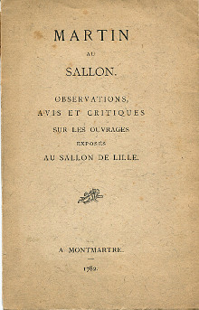 Martin au Sallon Observations avis et critiques sur les ouvrages exposes au Salon de Lille br                     et br Livrets des Salons de Lille 1773 1778 precedes d une introduction suivis d une table de noms Anonyme