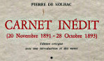 Nolhac   Carnet inédit