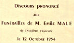 Mâle   Emile funérailles 1954