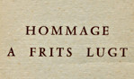 Lugt Frits   Hommage à IN